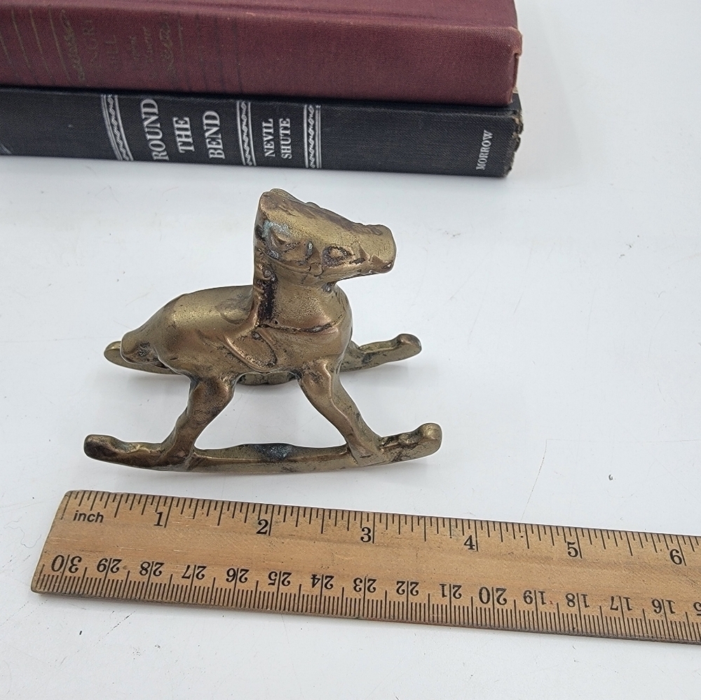 Vintage brass rocking horse - Picture 2 of 7